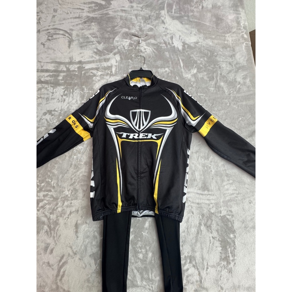 Trek Livestrong Cycling Kit Mens Large Long Sleeve Jersey Padded Tights Italy